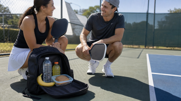 Snacks saludables antes de jugar pickleball para tener energía en el partido